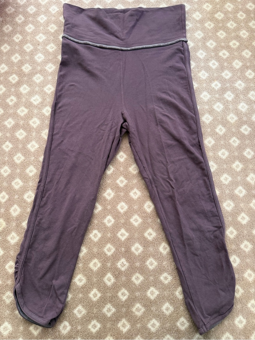 Free People Movement Cropped Purple High-Waist Active Leggings EUC